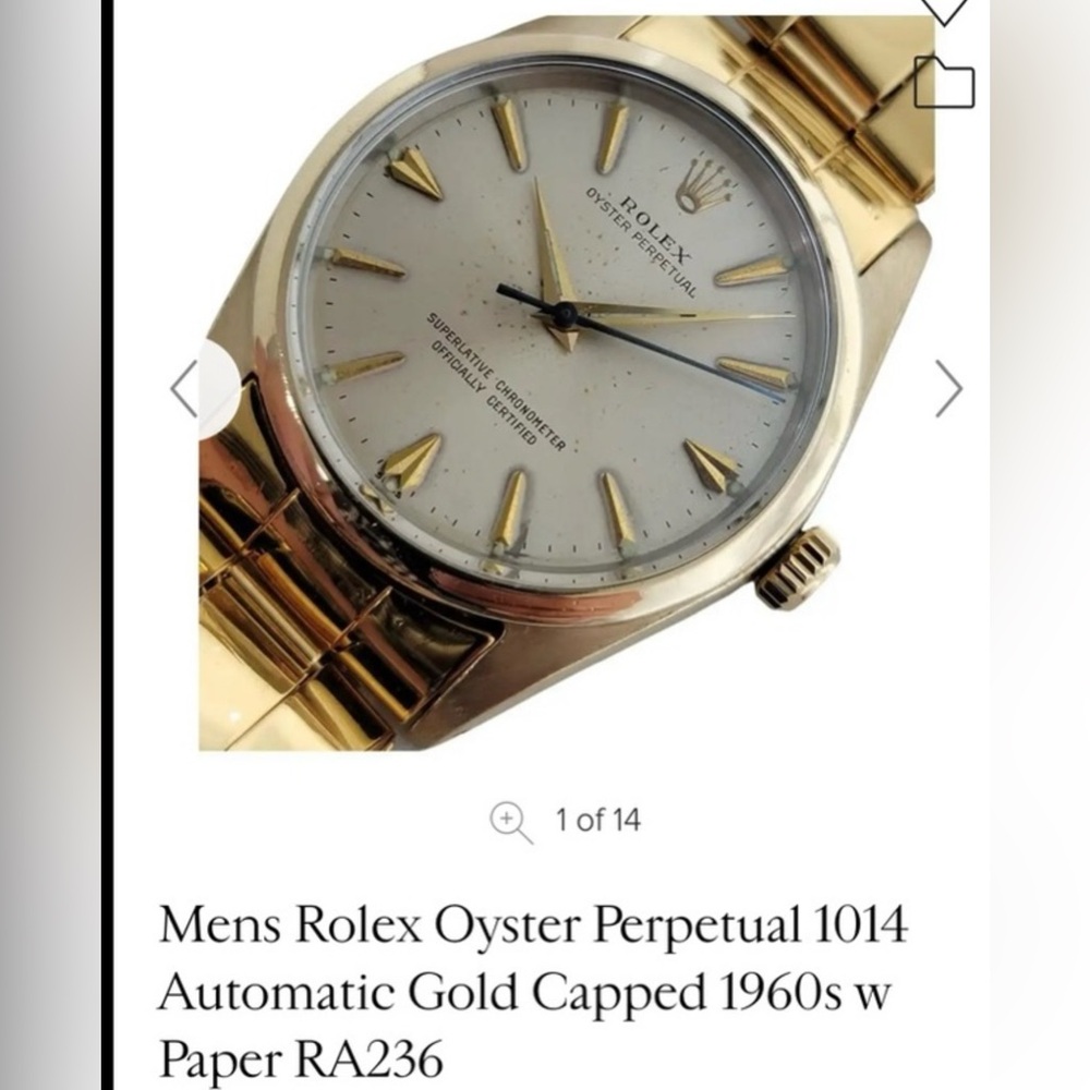 COPY - Vintage 14k Rolex watch with original box